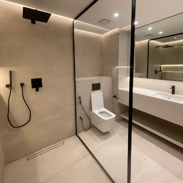after new modern design washroom